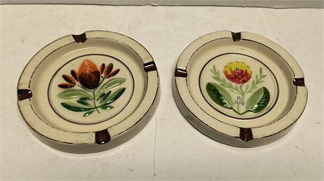 Vintage Pennsylvania Dutch Pottery Ashtrays
