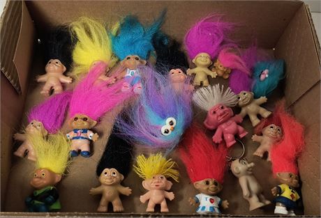 Lot Of Various Troll Dolls