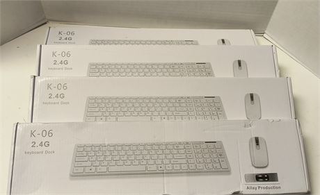 4 Ultra Thin Keyboard & Mouse Sets