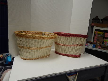 2 Vintage Bicycle Baskets