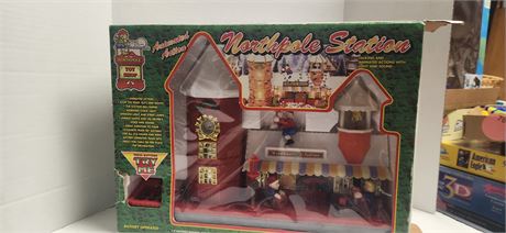 Vintage  Northpole Station Animated And Talking Action
