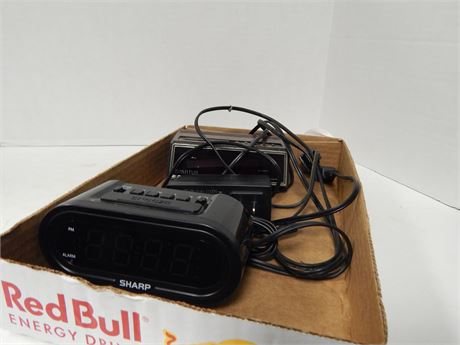 Sharp & Spartus Alarm Clocks & Netgear Adapter