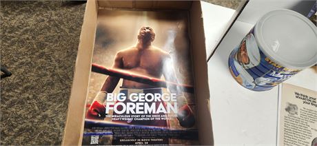 Big George Foreman Small Poster & Misc. Sports Items
