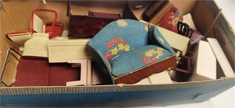 Lot Of Vintage Doll Furniture