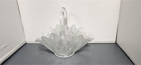 Feather Crystal Glass Basket