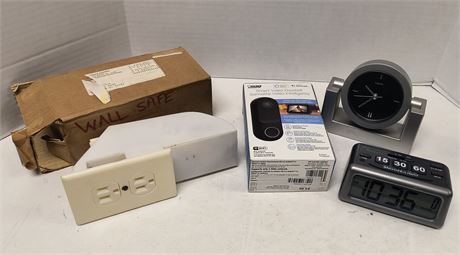 Alarm Clocks & Smart Video Doorbell & Wall Safe