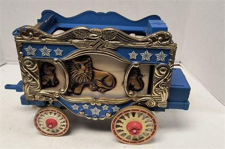 Jim Beam Circus Wagon Lions Animals Decanter