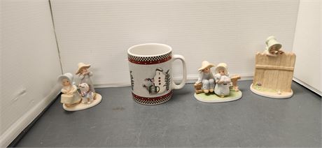 Circle Of Friends Figurines & Snowman Coffee Cup