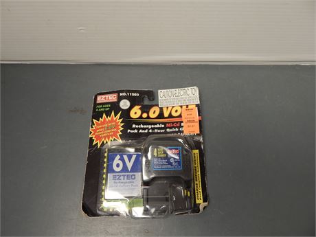 Eztec 6.0 Volt Rechargeable Ni-Cd Battery Pack