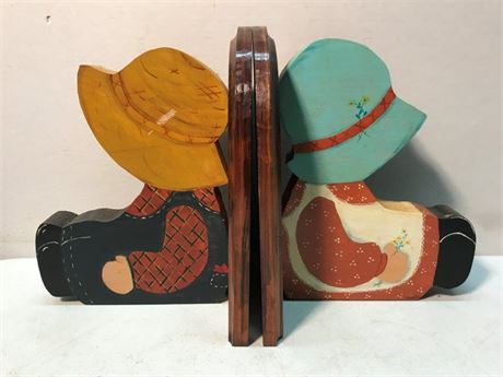 Sleeping Human Wood Bookends