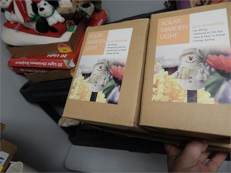 Snowman Solar Garden Lights