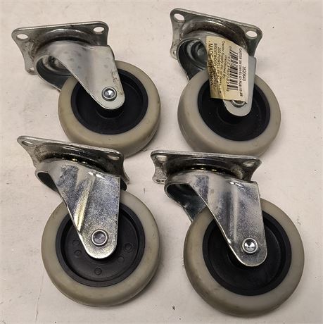 3in Swivel Grey Rubber 110 lbs Caster Wheels