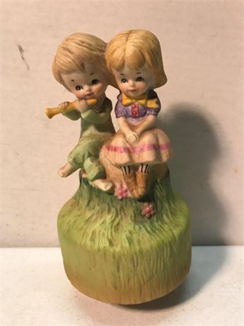 Vintage Rotating Music Box