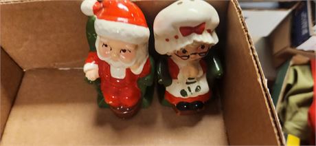 Vintage Christmas & Pepper Shakers
