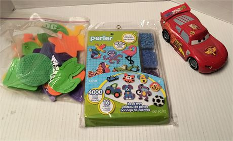 Perler Beads With Tray & Misc. Toys