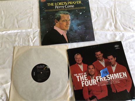Vinyl Records: Perry Como, The Four Freshman, Henry Mancini
