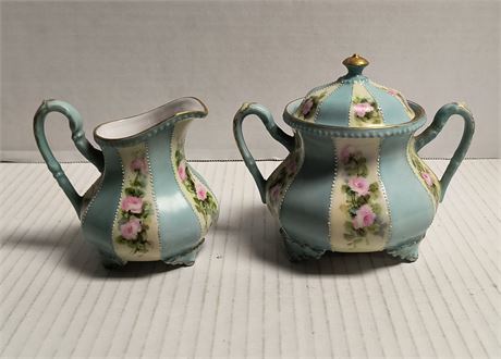 Vintage France Creamer & Sugar Bowl Set