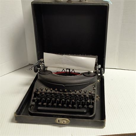 Vintage Model Seven Typewriter & Storage Case