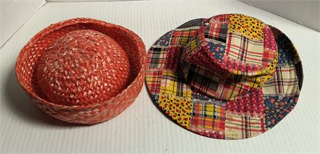 Vintage Dixie & Patchwork Hats ( Foam Head Not Included)