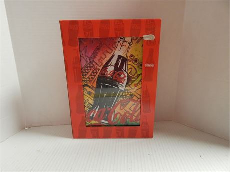 Coke Bottle Glitter Canvas Art. Size 9 x 12.5