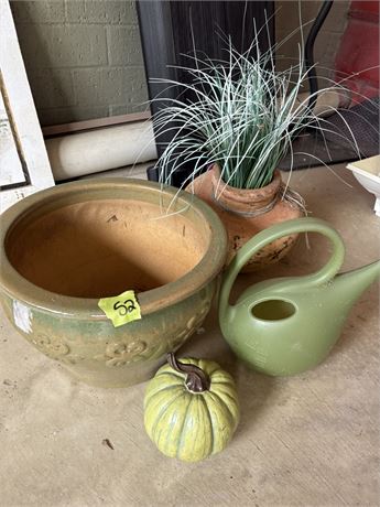Flower Pot, Watering Can, Decor