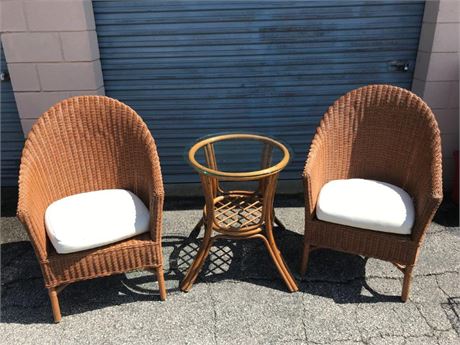 No Reserve Palecek Rattan Furniture Set