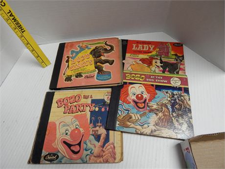 Lot Of Vintage Children's Books With Records