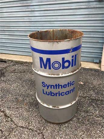 Mobil Synthetic Lubricant Metal Barrel