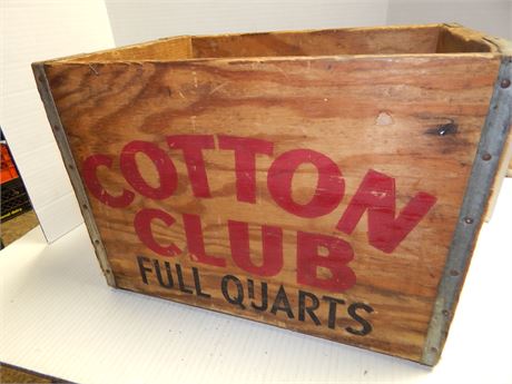 Vintage Cotton Club Wood Crate