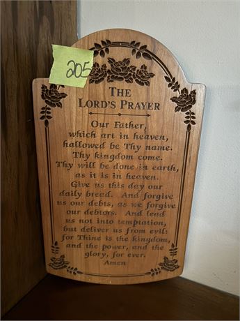 Wood "Lord's Prayer" Decor