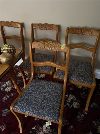 Vintage Wood Chairs (4)