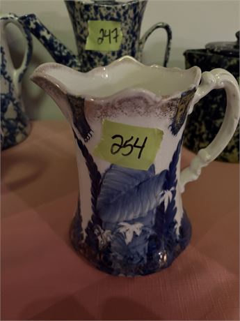 Blue Leaf Painted Pitcher (1)