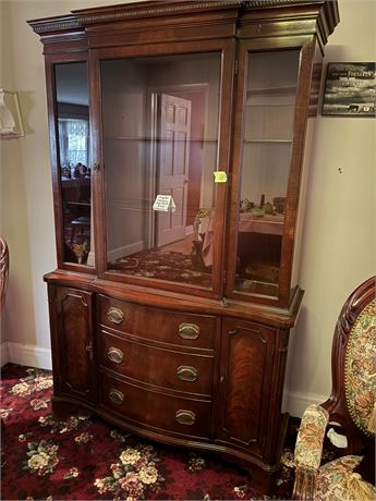 Vintage Morganton Mahogany China Cabinet