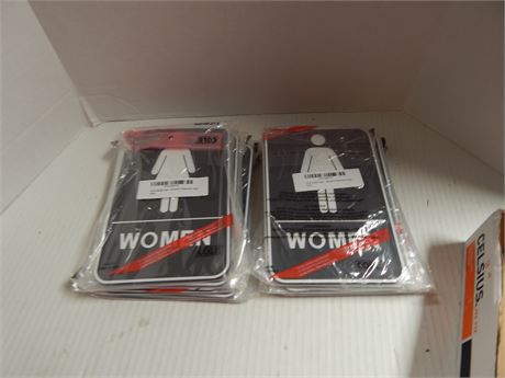 Lot Of Women Restroom Signs