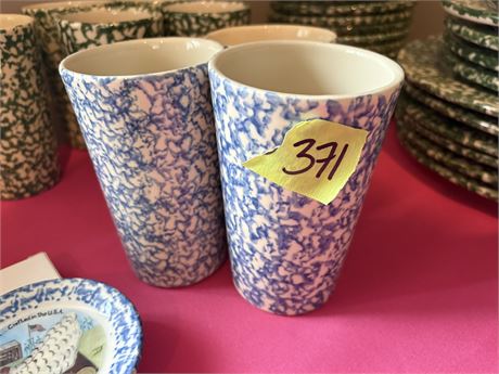 Henn Workshops Blue Speckled Cups (3)