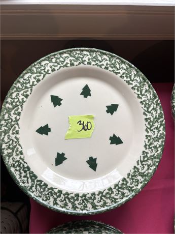 "Tree" Henn Workshops Stoneware Plates (9)