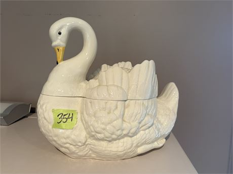 Ceramic Swan Tureen
