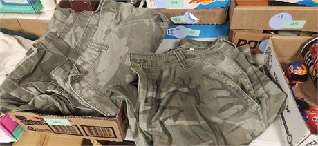 2 pair of camo cargo pants