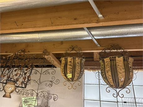 Hanging Metal Baskets, Metal Wall Decor