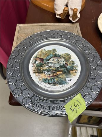 Currier & Ives Plate and Carson