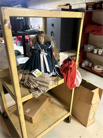 Metal Shelf Wheeled