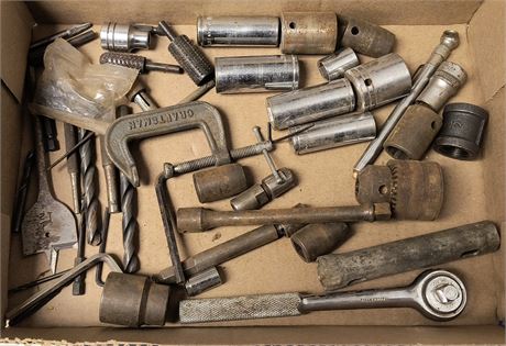 Craftsman C Clamp & Sockets & Drill Bits & Misc. Tools