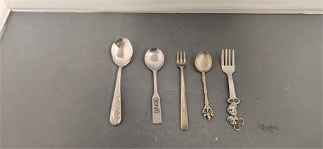 Lot Of Vintage Collectible Spoons & Forks