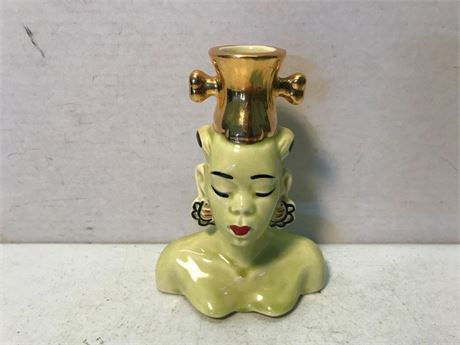 Vintage MCM Nubian African Head Vase
