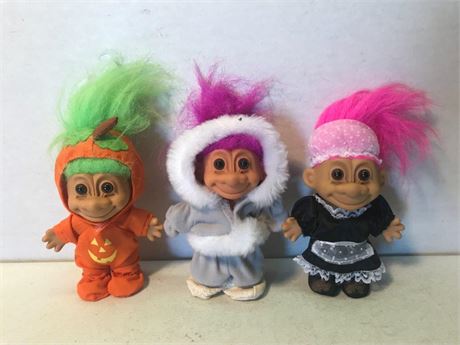 3 Russ Troll Dolls