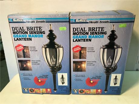 2 Motion Sensing Grand Manor Lanterns