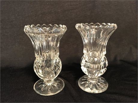 2 Crystal Glass Vase