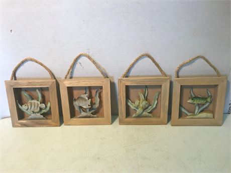 4pc. Fish Wall Deco