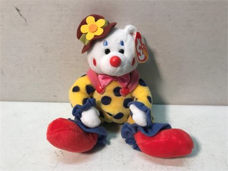 Retired 2004 Ty Baby Juggles the Clown Bear