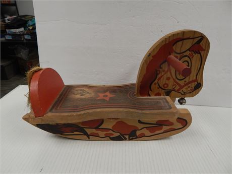 Vintage Wood Rocking Horse